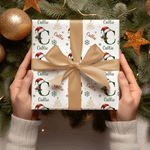 Personalised Christmas Theme Initial Word Cloud Wrapping Paper with Name Christmas Gift for Family Friends