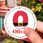 Personalised Santa Claus Initial Waterproof Stickers with Name DIY Gift Decoration Cute Christmas Gift Festival Party Favors for Kids Family 2
