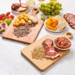 Personalized Flower Highland Cow Reversible Cheese Charcuterie Cutting Board with Grip Ship from USA Birthday Gift for Highland Cow Lovers