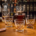 Decantador de Whisky Personalizado con Nombre e Inicial Elementos de Golf Regalo de Cumpleaños para los Amantes del Golf