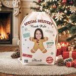 Spersonalizowana specjalna dostawa North Pole Santa Claus Płócienna torba prezentowa z imieniem i zdjęciem Świąteczny prezent dla rodziny przyjaciół