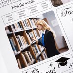 Spersonalizowana gazeta ukończenia szkoły z imieniem i zdjęciem dla bukietu kwiatów Prezent ukończenia szkoły dla absolwentów szkół średnich