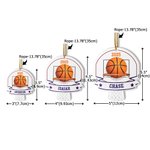 Gepersonaliseerd basketbal acryl opknoping ornament met naam en jaar boom decoratie kerstcadeau voor basketbal liefhebber