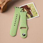 Personalised Horse Face Silhouette Avatar Silicone Multicolour Watch Band for Apple with Engraved Name Birthday Anniversary Gift for Horse Lovers