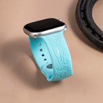 Personalised Horse Face Silhouette Avatar Silicone Multicolour Watch Band for Apple with Engraved Name Birthday Anniversary Gift for Horse Lovers