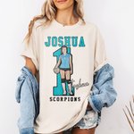 Personalized American Football Photo Heavyweight 100% Cotton T-shirt with Name and Number Game Day Club Gift for Sport Player Mom