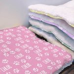 Personalisierte Multicolor niedlichen Pfote drucken Haustier Decke mit Namen Geburtstag Geschenk für Katze Hundeliebhaber