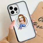 Personalized Cartoon Character Acrylic Magnetic Phone Grip Mobile Phone Accessories Birthday Gift for Women Bookworms