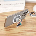 Personalized Cartoon Character Acrylic Magnetic Phone Grip Mobile Phone Accessories Birthday Gift for Women Bookworms