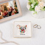 Cadeau de Noël personnalisé en céramique avec nom pour les femmes et les filles.