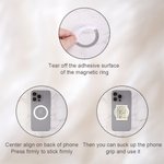 Personalized Retro Library Card Acrylic Name Magnetic Phone Grip Mobile Phone Accessories Birthday Gift for Bookworms