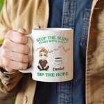 Personalizada Tendencias de Valores Cartoon Character 11 oz 15 oz Taza de café de cerámica con nombre Cumpleaños Aniversario Regalo para Hombres Inversores de Valores