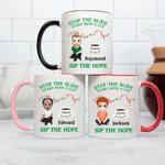 Personalizada Tendencias de Valores Cartoon Character 11 oz 15 oz Taza de café de cerámica con nombre Cumpleaños Aniversario Regalo para Hombres Inversores de Valores