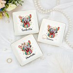 Cadeau de Noël personnalisé en céramique avec nom pour les femmes et les filles.