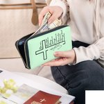 Henkilökohtainen Raamattu Cross Portable PU Nahka Lompakko nimi Syntymäpäivä Vuosipäivä Ristiäiset Joululahja naisille Christian
