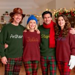 Personalised Soft Knitted Jumper with Name Christmas New Year Gift for Family Friends