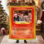 Tarjeta Pokepet personalizada Manta suave con foto y nombre Decoración del hogar Día del Padre Navidad Cumpleaños Regalo para la familia Pareja