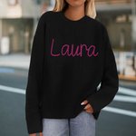 Personalised Soft Knitted Jumper with Name Christmas New Year Gift for Family Friends