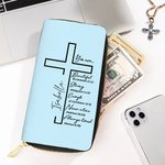 Henkilökohtainen Raamattu Cross Portable PU Nahka Lompakko nimi Syntymäpäivä Vuosipäivä Ristiäiset Joululahja naisille Christian