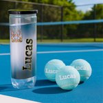 Gepersonaliseerde Tennisballen in Meerdere Kleuren met Hoge Elasticiteit en Naam Set van 3 Oefenballen voor Training Cadeau voor Tennisliefhebbers