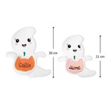 Peluche fantasma personalizado suave y tierno con nombre y bolsillo para dulces regalo de fiesta de Halloween para niños