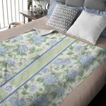 Personalisierte Floral Chinoiserie weiche Decke mit Monogramm Home Decor Geburtstagsgeschenk für Frauen