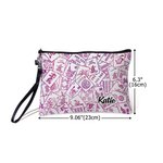 Gepersonaliseerde Multicolor Mahjong Naam Linnen Handtas met Rits en Polsband Draagbaar Accessoire Mahjong Nacht Vakantiegeschenk voor Mahjong Liefhebbers