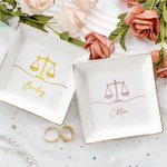 Plat à bijoux personnalisé en céramique "Balance de la justice" avec nom Cadeau d'anniversaire et de fin d'études pour les avocats diplômés de l'école de droit 3