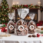 Sombrero de Santa Personalizado Cara Foto Impermeable Glitter Confeti Pegatinas con Nombre Regalo Decoración Fiesta de Navidad Favor para la Familia Amigos