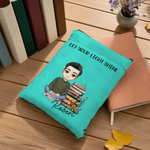 Personalized Flower Book Cartoon Character Book Sleeve Cover with Name and Title Birthday Gift for Friend Bookworm