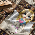 Couverture Douce Personnalisée avec Personnage de Dessin Animé et Nom Cadeau Anniversaire Noël pour Amateurs de Lecture