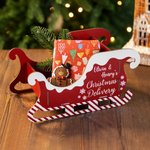 Personalized Santa Sleigh Wooden Gift Storage Box with Name Home Decor Christmas Party Favors for Kid Family Friend
