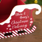 Personalized Santa Sleigh Wooden Gift Storage Box with Name Home Decor Christmas Party Favors for Kid Family Friend