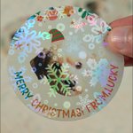 Sombrero de Santa Personalizado Cara Foto Impermeable Glitter Confeti Pegatinas con Nombre Regalo Decoración Fiesta de Navidad Favor para la Familia Amigos