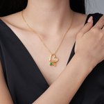 Collana di famiglia personalizzata con pietre di nascita a forma di cuore con 1-6 iniziali Festa della mamma Regalo di compleanno per nonna mamma donna