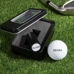 Personalized Monogram Initial Colorful Golf Ball Stamp with Metal Storage Box Golf Accessory Birthday Gift for Golf Player