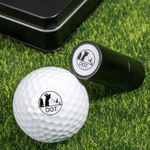 Personalized Monogram Initial Colorful Golf Ball Stamp with Metal Storage Box Golf Accessory Birthday Gift for Golf Player
