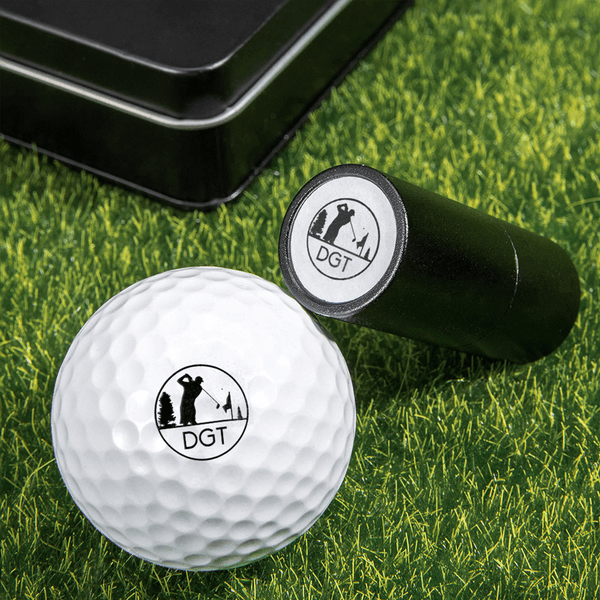 Personalized Monogram Initial Colorful Golf Ball Stamp with Metal Storage Box Golf Accessory Birthday Gift for Golf Player