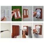 Porte laisse pour chien imprimé en 3D avec nom Décoration murale Anniversaire Pendaison de crémaillère Cadeau pour propriétaire de chien amoureux