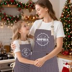 Personalised Multicolour Kitchenware Kid Adult Baking Apron with Name and Front Pocket Birthday Gift for Family Cooking Lovers