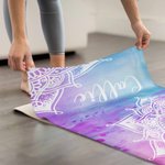 Serviette de Yoga Super Absorbante avec Nom et Poche Accessoires de Sport Cadeau d'Anniversaire pour Femme