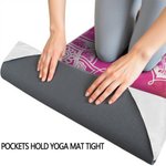 Serviette de Yoga Super Absorbante avec Nom et Poche Accessoires de Sport Cadeau d'Anniversaire pour Femme
