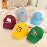 Personalized Multicolor Book Pencil Apple Trucker Hat Baseball Cap with Embroidered Name Back to School Birthday Gift for Kids Toddlers