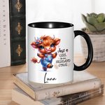 Personalized Cute Highland Cow Ceramic Coffee Mug with Name Daily Use Birthday Gift for Girls Women