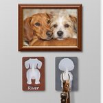 Porte laisse pour chien imprimé en 3D avec nom Décoration murale Anniversaire Pendaison de crémaillère Cadeau pour propriétaire de chien amoureux