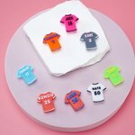 Personalised 3D Printing Multicolour Soccer Jersey Shoe Charms with Name and Number Shoes Decoration Daily Wear Gift for Sports Lovers