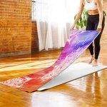 Serviette de Yoga Super Absorbante avec Nom et Poche Accessoires de Sport Cadeau d'Anniversaire pour Femme