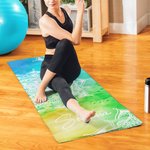 Serviette de Yoga Super Absorbante avec Nom et Poche Accessoires de Sport Cadeau d'Anniversaire pour Femme