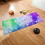 Serviette de Yoga Super Absorbante avec Nom et Poche Accessoires de Sport Cadeau d'Anniversaire pour Femme