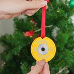 Personlig vektskive julepynt med tekst og bånd Gym juletre Hjemmeinnredning Bursdag julegave til treningsentusiast